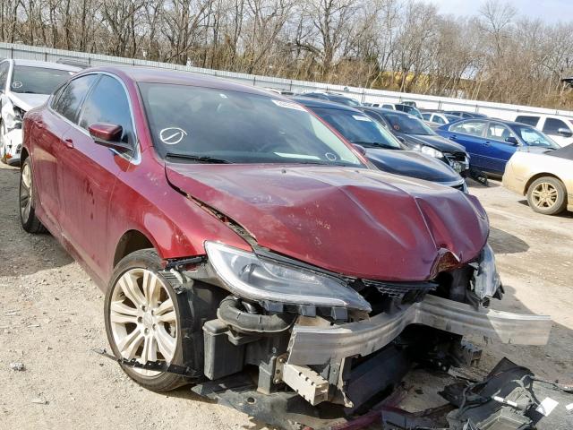 1C3CCCABXFN738748 - 2015 CHRYSLER 200 LIMITE MAROON photo 1