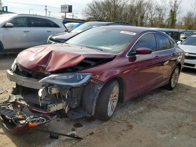 1C3CCCABXFN738748 - 2015 CHRYSLER 200 LIMITE MAROON photo 2