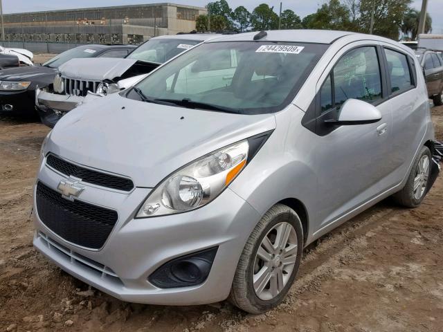 KL8CD6S9XEC520396 - 2014 CHEVROLET SPARK 1LT SILVER photo 2