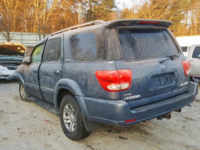 5TDBT48A86S260463 - 2006 TOYOTA SEQUOIA LI BLUE photo 3