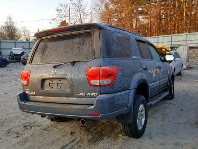 5TDBT48A86S260463 - 2006 TOYOTA SEQUOIA LI BLUE photo 4