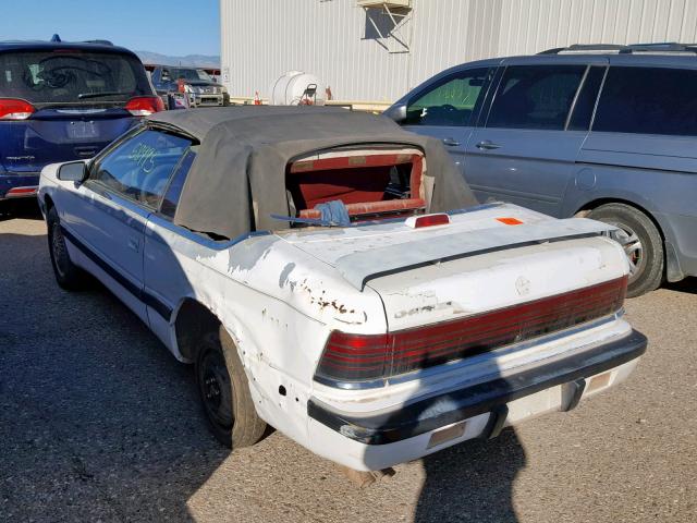 1C3XJ4535LG428927 - 1990 CHRYSLER LEBARON WHITE photo 3