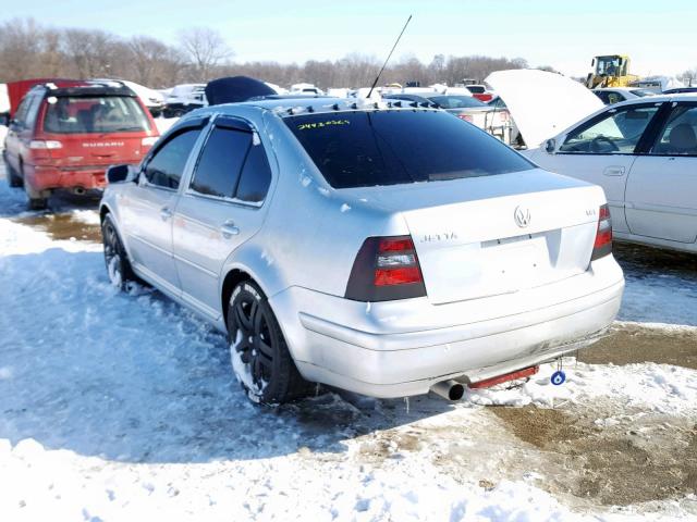 3VWSE69MX3M145399 - 2003 VOLKSWAGEN JETTA GLS SILVER photo 3