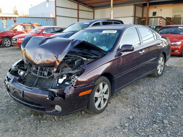 JTHBA30G755096819 - 2005 LEXUS ES 330 MAROON photo 2