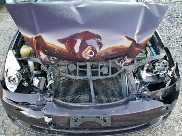 JTHBA30G755096819 - 2005 LEXUS ES 330 MAROON photo 7