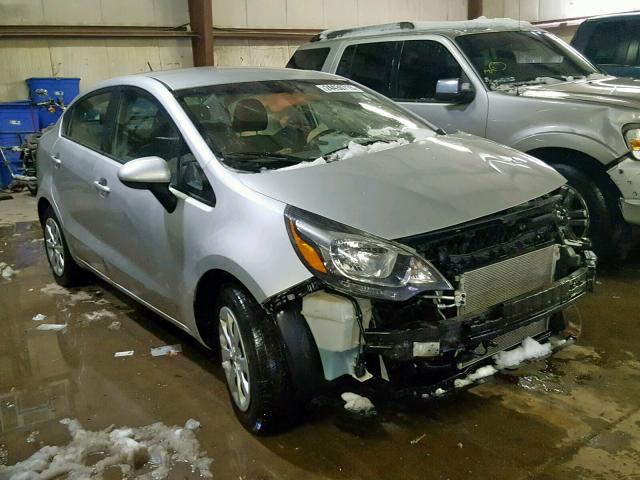 KNADM4A36C6085219 - 2012 KIA RIO LX SILVER photo 1