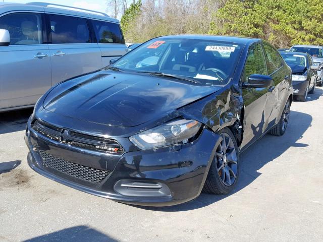 1C3CDFAA9GD752573 - 2016 DODGE DART SE BLACK photo 2