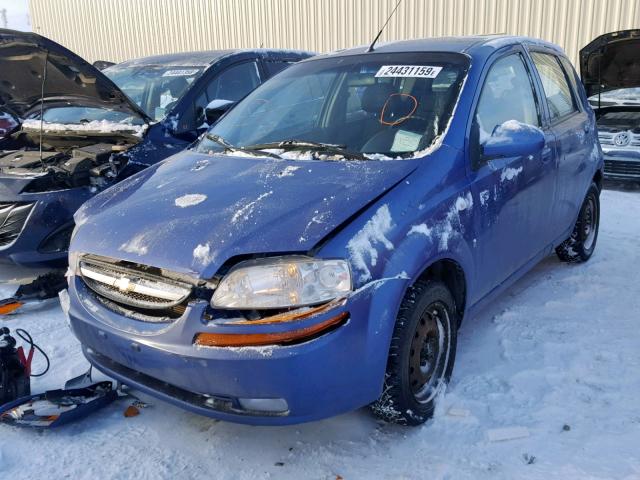 KL1TD65688B274474 - 2008 CHEVROLET AVEO BASE BLUE photo 2