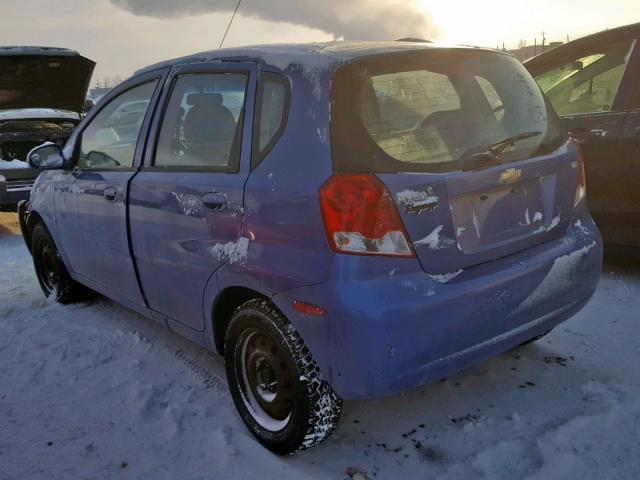 KL1TD65688B274474 - 2008 CHEVROLET AVEO BASE BLUE photo 3