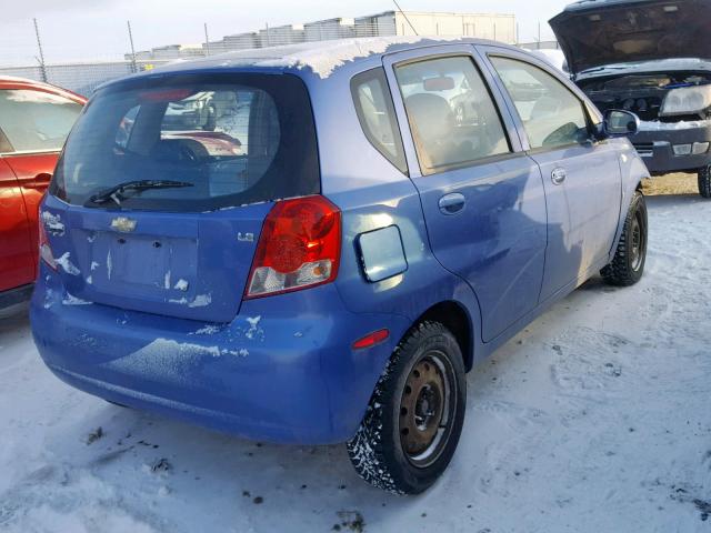 KL1TD65688B274474 - 2008 CHEVROLET AVEO BASE BLUE photo 4