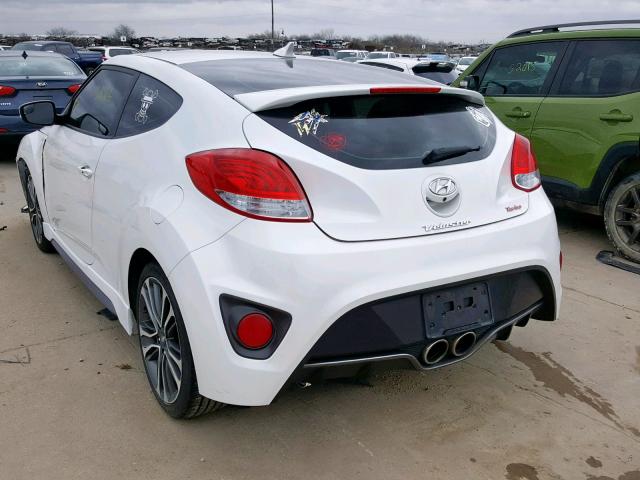 KMHTC6AE0GU295438 - 2016 HYUNDAI VELOSTER T WHITE photo 3