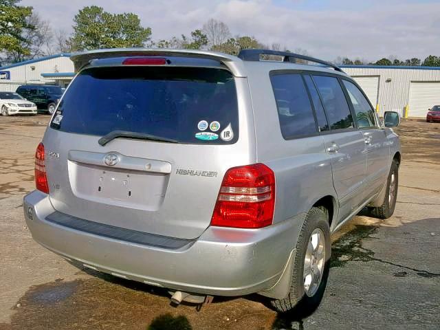 JTEGF21A220056360 - 2002 TOYOTA HIGHLANDER SILVER photo 4