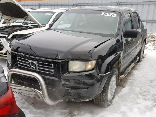 2HJYK16517H000595 - 2007 HONDA RIDGELINE BLACK photo 2