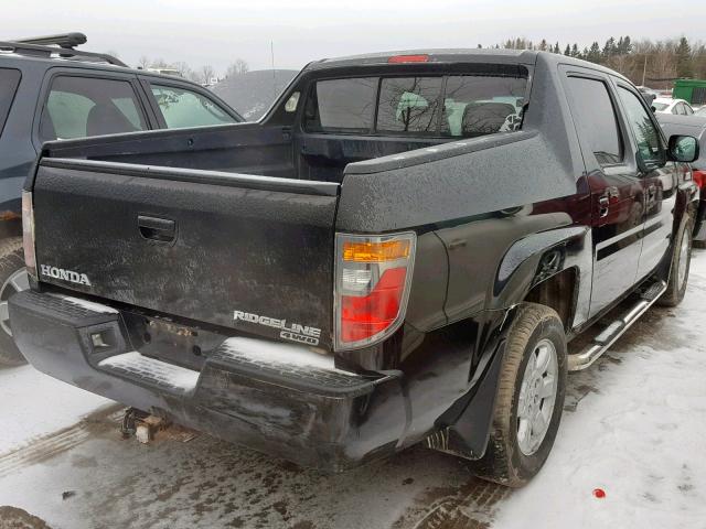 2HJYK16517H000595 - 2007 HONDA RIDGELINE BLACK photo 4