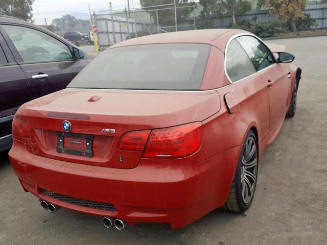 WBSDX9C54BE583874 - 2011 BMW M3 RED photo 4