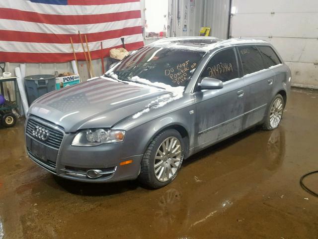 WAUKF98E07A158531 - 2007 AUDI A4 2.0T AV GRAY photo 2