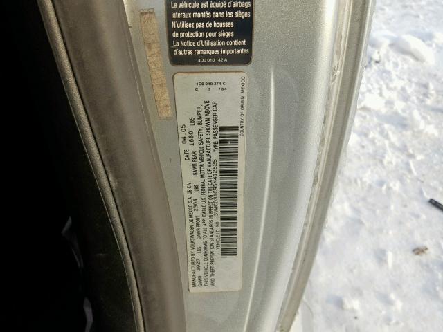 3VWCD31C95M412625 - 2005 VOLKSWAGEN NEW BEETLE Silber Foto 10