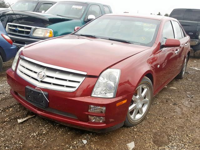 1G6DW677X50133669 - 2005 CADILLAC STS RED photo 2