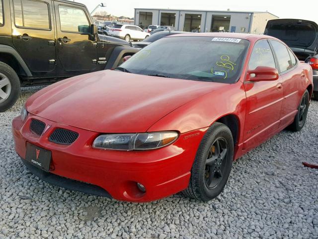 1G2WP52K5XF231456 - 1999 PONTIAC GRAND PRIX RED photo 2