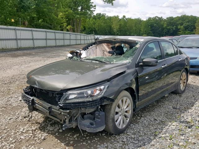 1HGCR2F86DA256320 - 2013 HONDA ACCORD EXL GRAY photo 2