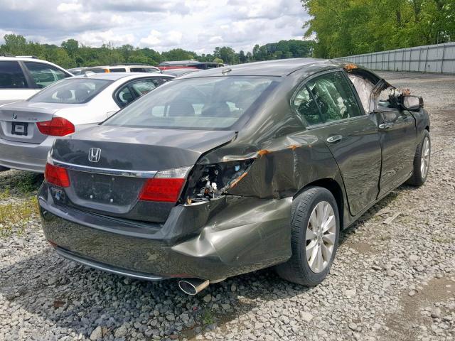 1HGCR2F86DA256320 - 2013 HONDA ACCORD EXL GRAY photo 4