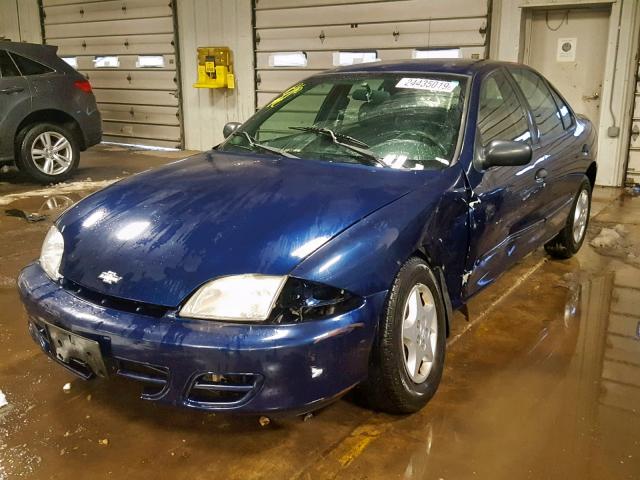 1G1JC524627106271 - 2002 CHEVROLET CAVALIER B BLUE photo 2