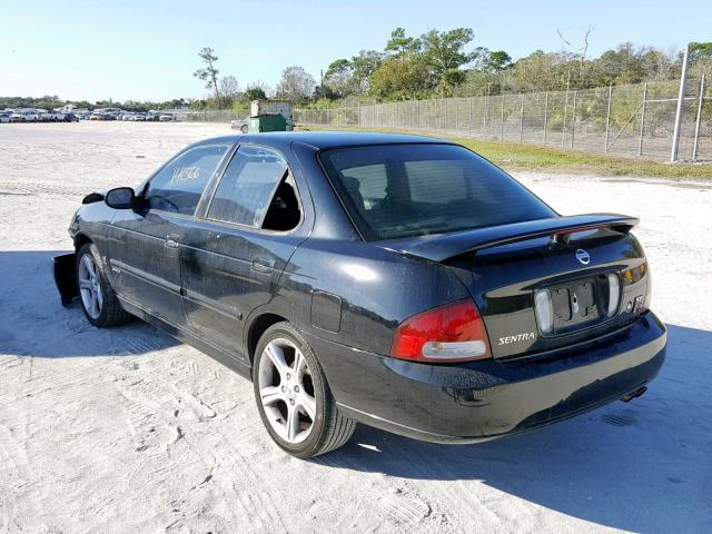 3N1AB51D43L726564 - 2003 NISSAN SENTRA SE- BLACK photo 3