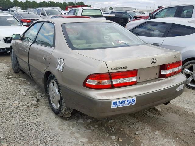 JT8BF28G1Y5090650 - 2000 LEXUS ES 300 TAN photo 3