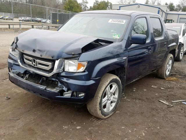 5FPYK1F53AB006231 - 2010 HONDA RIDGELINE BLUE photo 2