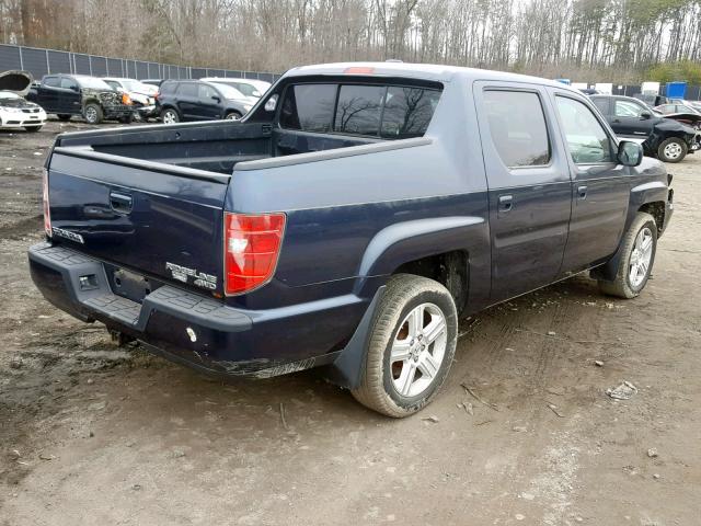 5FPYK1F53AB006231 - 2010 HONDA RIDGELINE BLUE photo 4