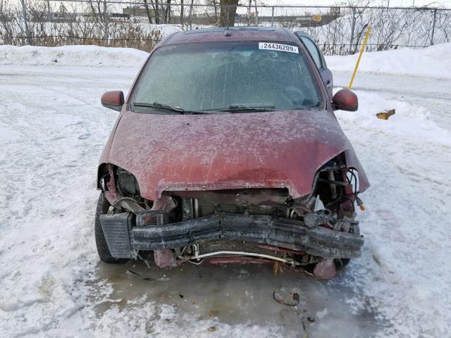 3G1TC5DE7AL111200 - 2010 CHEVROLET AVEO LT RED photo 9