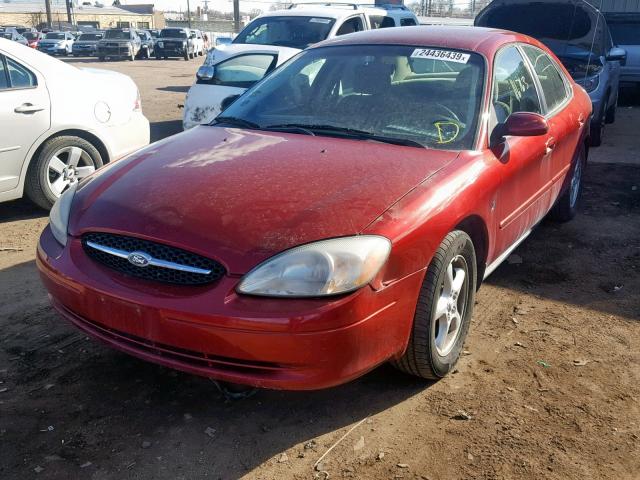 1FAFP55251G232279 - 2001 FORD TAURUS SES RED photo 2