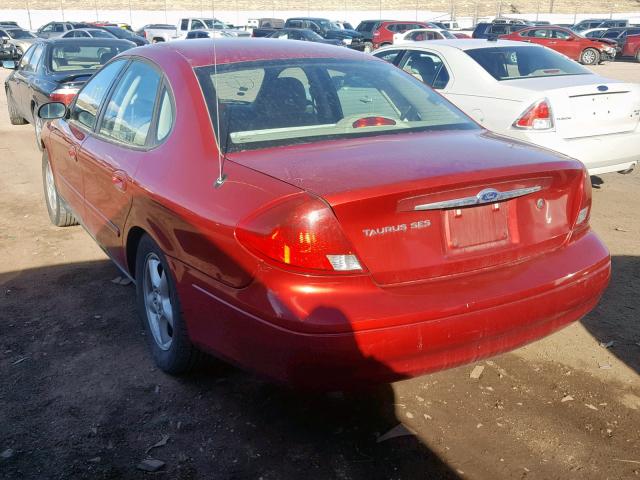 1FAFP55251G232279 - 2001 FORD TAURUS SES RED photo 3