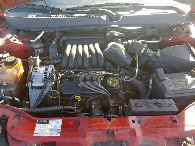 1FAFP55251G232279 - 2001 FORD TAURUS SES RED photo 7