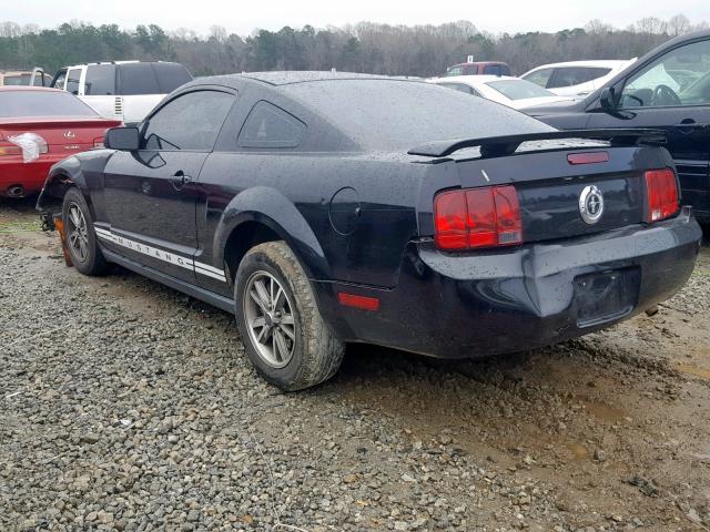 1ZVFT80N555153279 - 2005 FORD MUSTANG BLACK photo 3