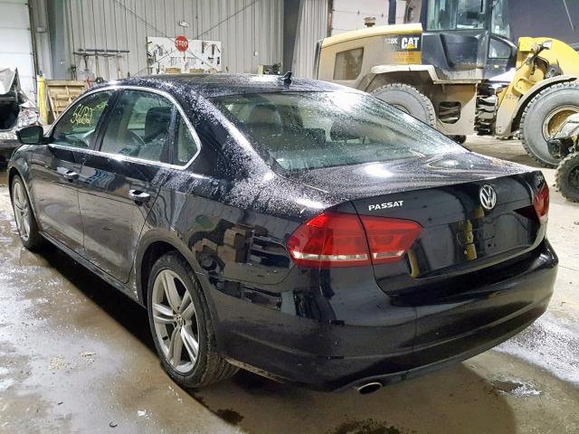 1VWBT7A32EC060138 - 2014 VOLKSWAGEN PASSAT SE BLACK photo 3