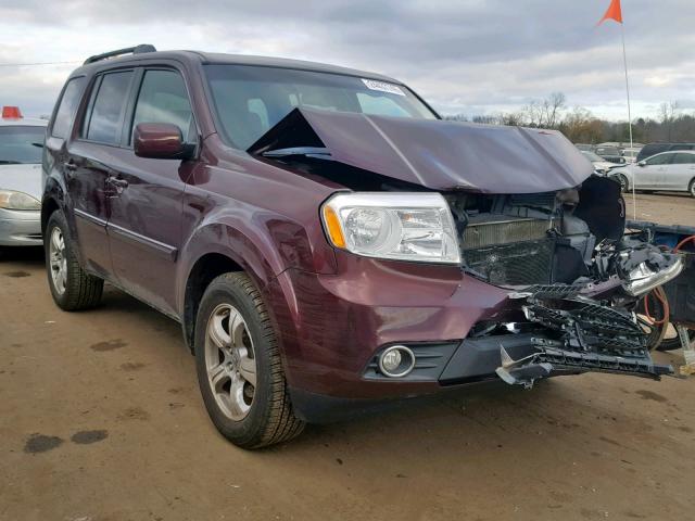 5FNYF4H78CB059975 - 2012 HONDA PILOT EXLN BURGUNDY photo 1