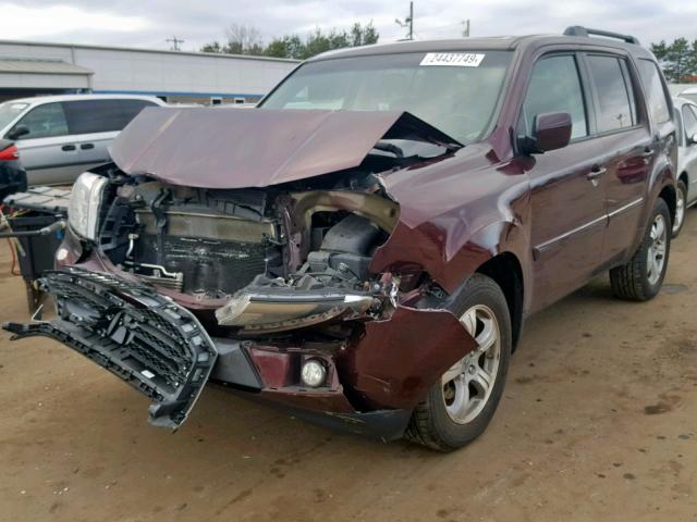 5FNYF4H78CB059975 - 2012 HONDA PILOT EXLN BURGUNDY photo 2