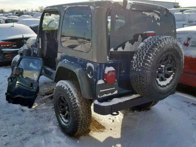 1J4FA39S52P710478 - 2002 JEEP WRANGLER / BLUE photo 3