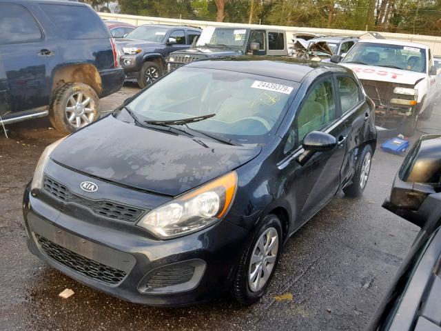 KNADM5A34C6068456 - 2012 KIA RIO LX BLACK photo 2