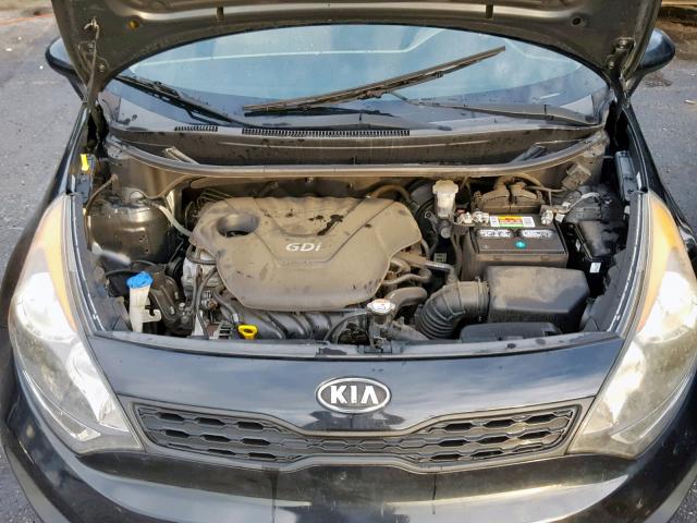 KNADM5A34C6068456 - 2012 KIA RIO LX BLACK photo 7