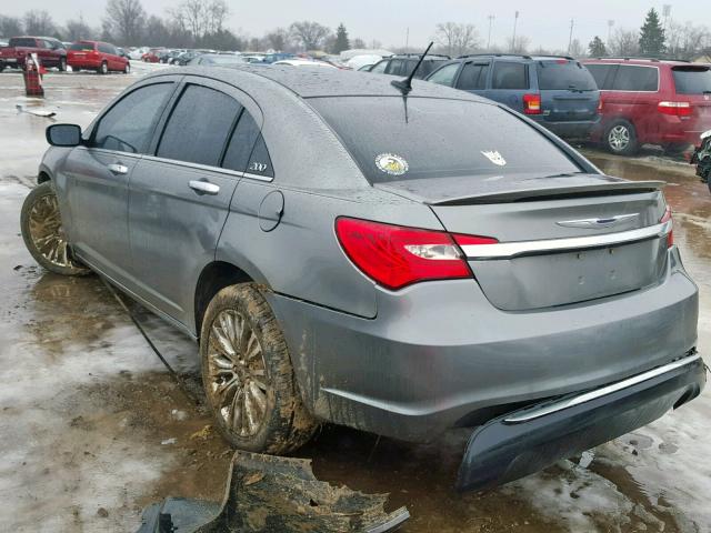 1C3BC2FB6BN611343 - 2011 CHRYSLER 200 LIMITE GRAY photo 3