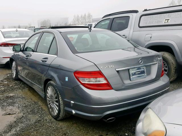 WDDGF85X19F344549 - 2009 MERCEDES-BENZ C 230 4MAT GRAY photo 3