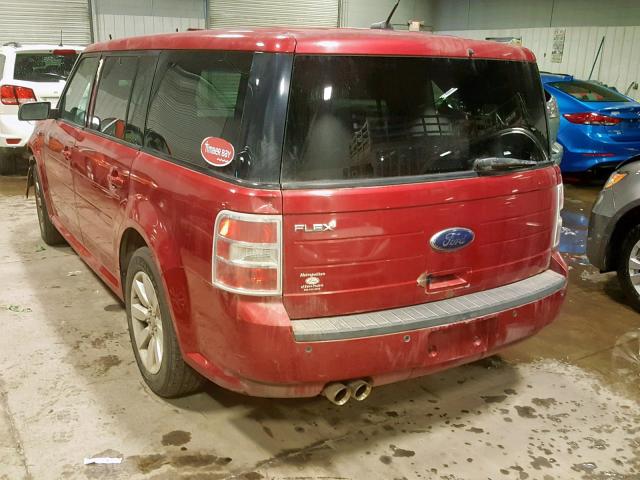 2FMDK51CX9BA37257 - 2009 FORD FLEX SE RED photo 3