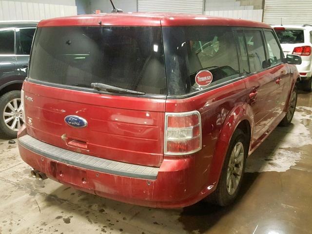 2FMDK51CX9BA37257 - 2009 FORD FLEX SE RED photo 4