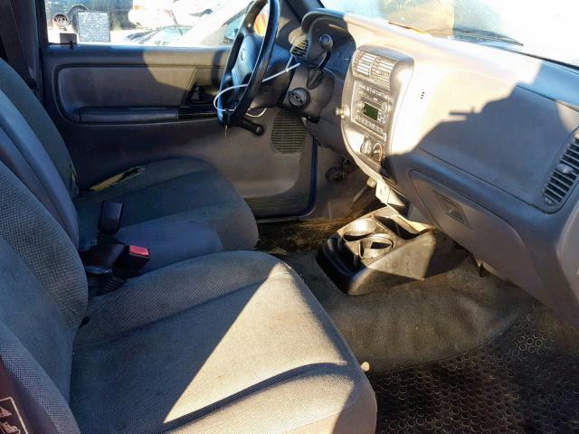 1FTYR10U92PA54506 - 2002 FORD RANGER BLUE photo 5