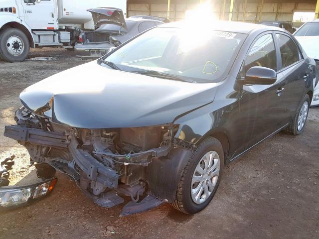 KNAFU4A26D5688324 - 2013 KIA FORTE EX BLACK photo 2