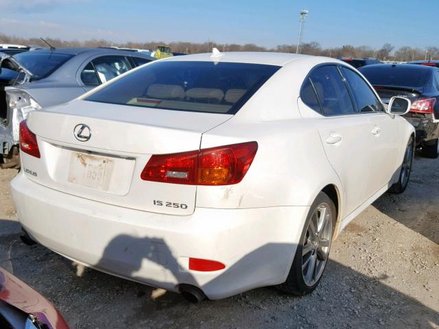 JTHBK262182069379 - 2008 LEXUS IS 250 WHITE photo 4