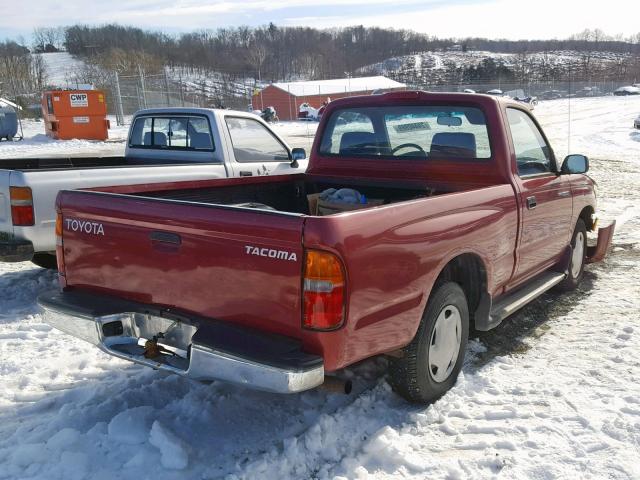 4TANL42N0WZ133256 - 1998 TOYOTA TACOMA RED photo 4