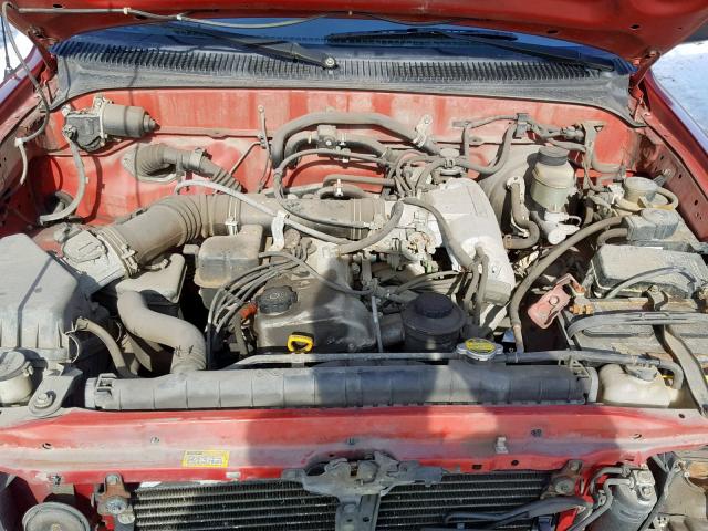 4TANL42N0WZ133256 - 1998 TOYOTA TACOMA RED photo 7